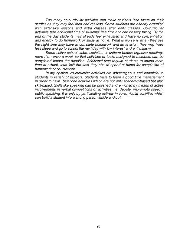 short essay on co curricular activities